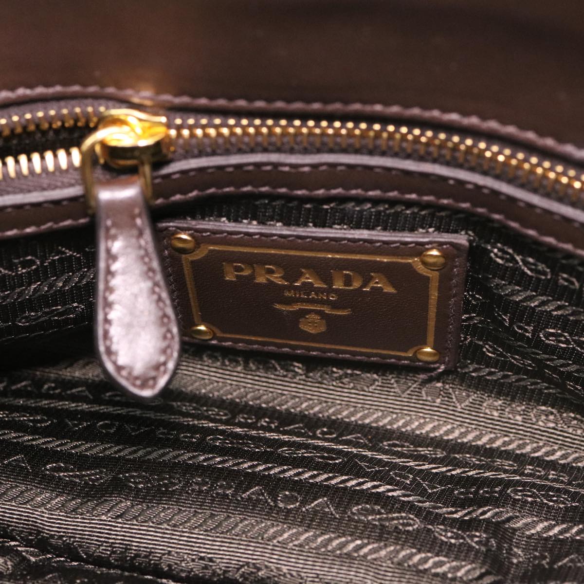 PRADA Hand Bag Nylon 2way Khaki Auth 38505