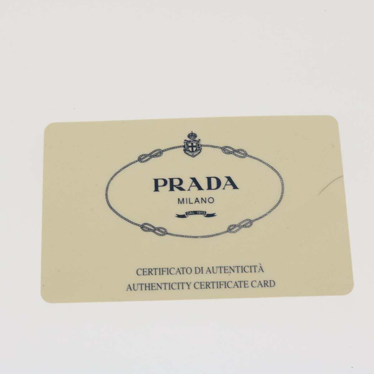 PRADA Hand Bag Nylon Cream Auth 38509