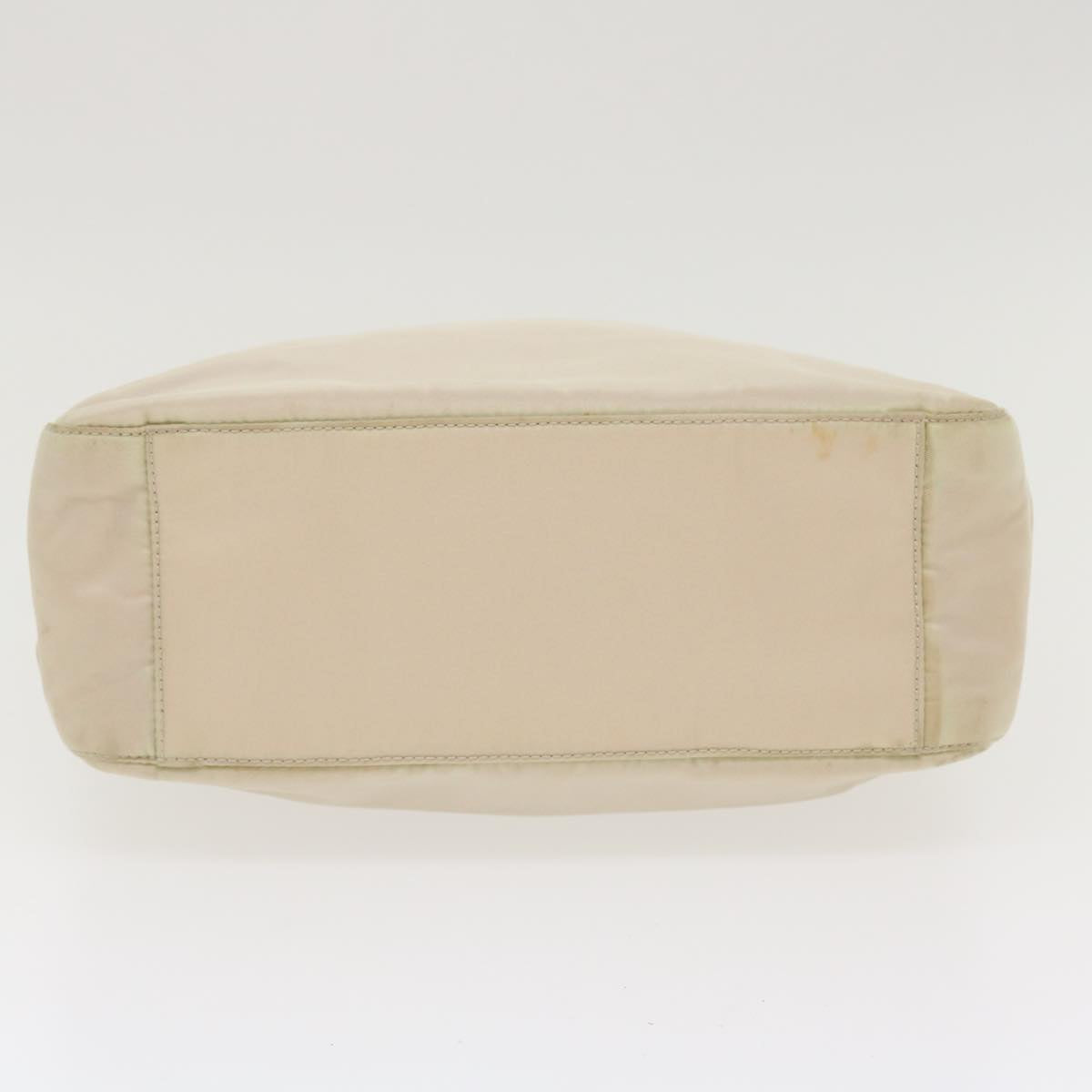 PRADA Hand Bag Nylon Cream Auth 38509