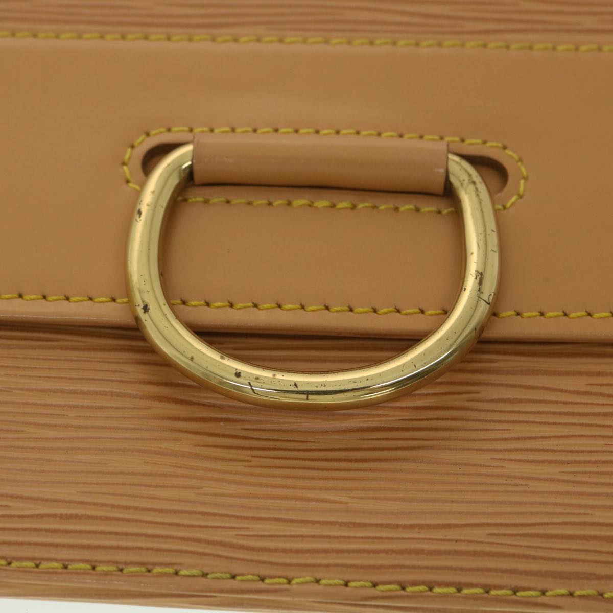 LOUIS VUITTON Epi Jena Clutch Bag Zipangu Gold M52726 LV Auth 38518