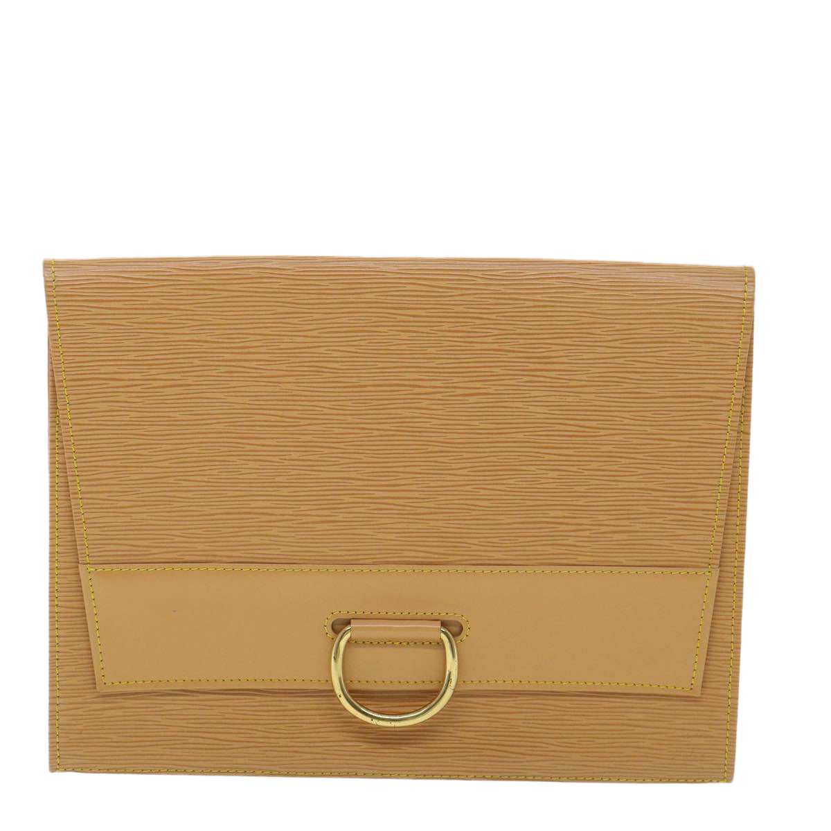 LOUIS VUITTON Epi Jena Clutch Bag Zipangu Gold M52726 LV Auth 38518