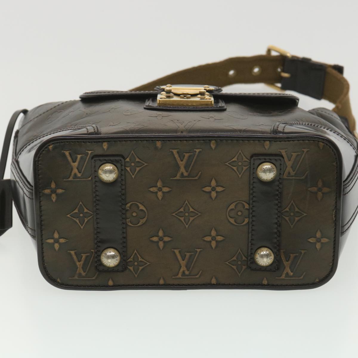 LOUIS VUITTON Monogram Bronze Serjan PM Shoulder Bag Bronze M95463 LV Auth 38519