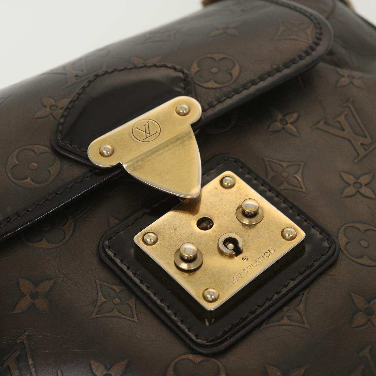 LOUIS VUITTON Monogram Bronze Serjan PM Shoulder Bag Bronze M95463 LV Auth 38519