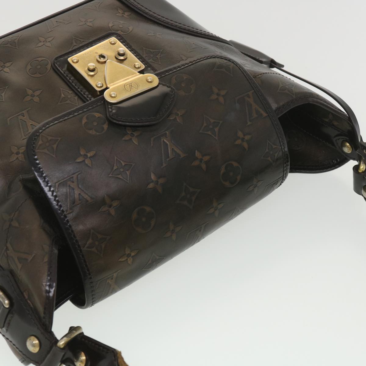 LOUIS VUITTON Monogram Bronze Serjan PM Shoulder Bag Bronze M95463 LV Auth 38519