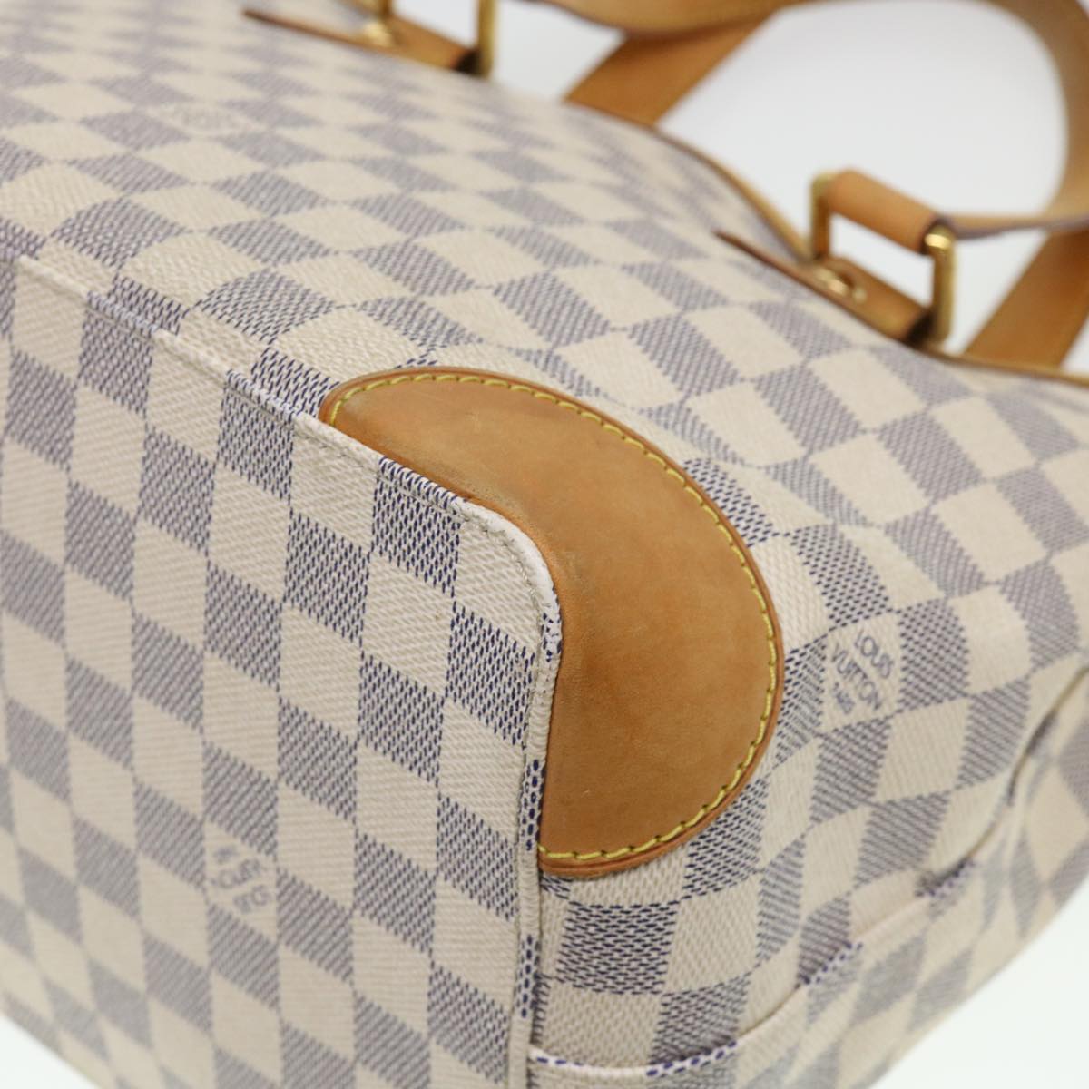 LOUIS VUITTON Damier Azur Hampstead PM Tote Bag N51207 LV Auth 38521