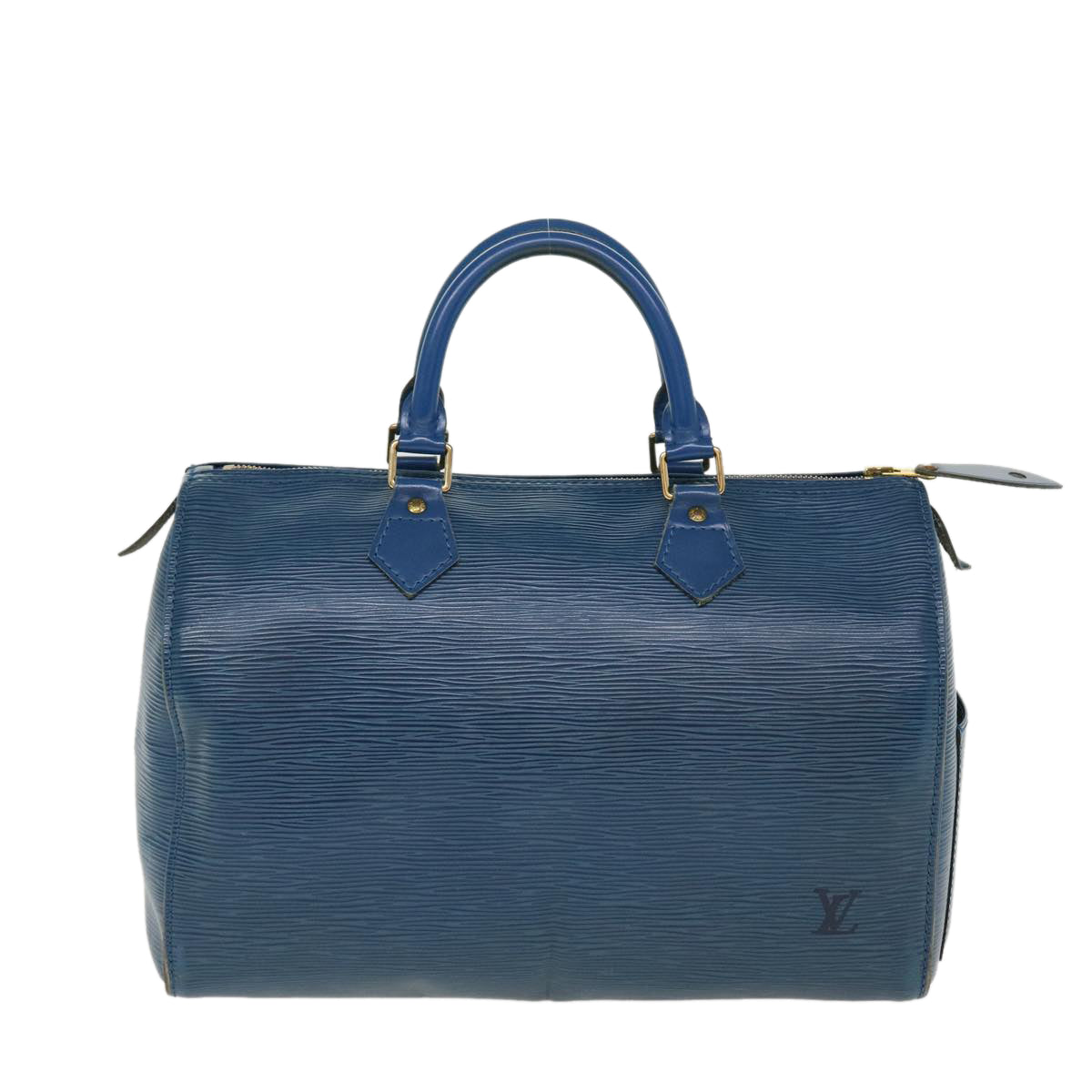 LOUIS VUITTON Epi Speedy 30 Hand Bag Toledo Blue M43005 LV Auth 38527