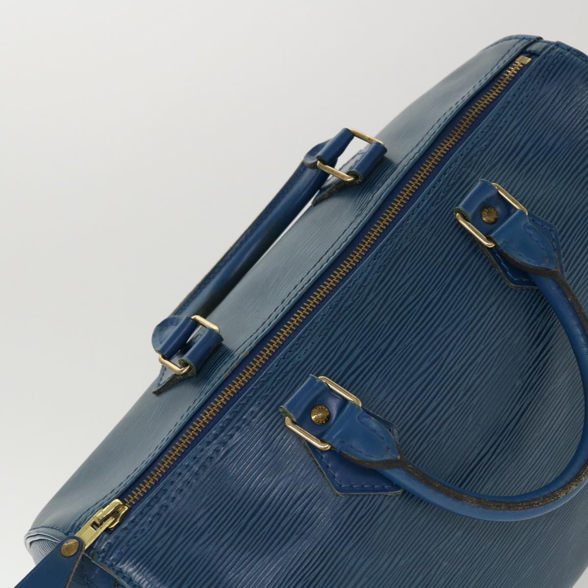 LOUIS VUITTON Epi Speedy 30 Hand Bag Toledo Blue M43005 LV Auth 38527