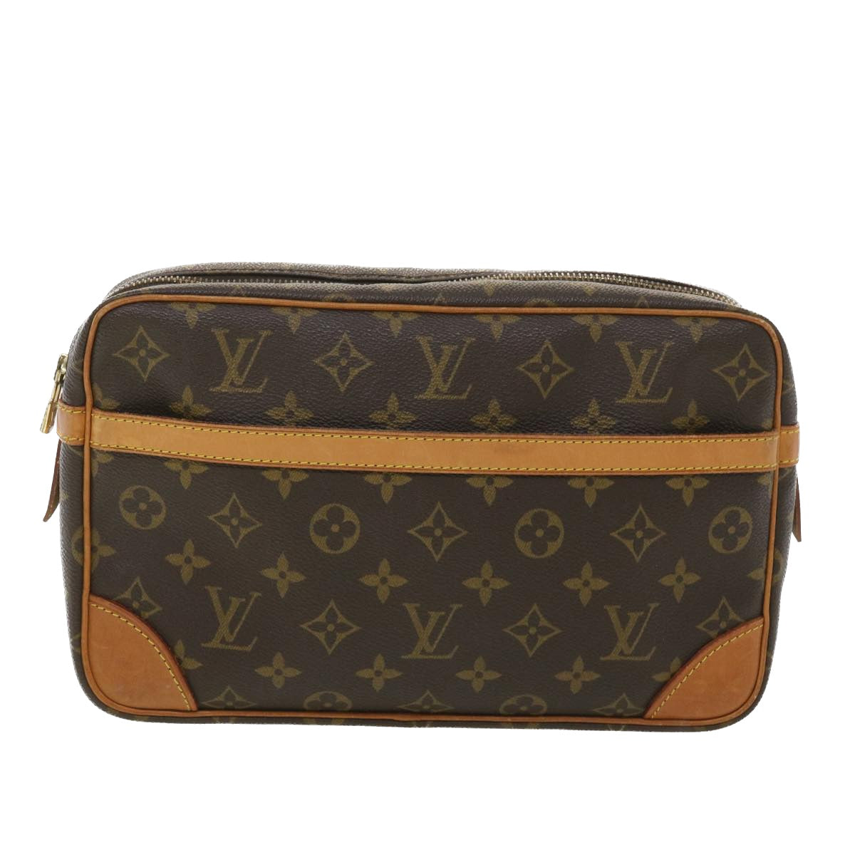 LOUIS VUITTON Monogram Compiegne 28 Clutch Bag M51845 LV Auth 38531