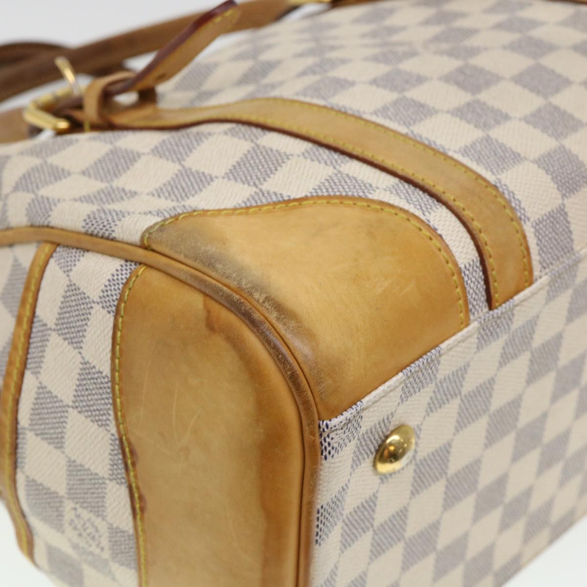 LOUIS VUITTON Damier Azur Berkeley Hand Bag N52001 LV Auth 38535