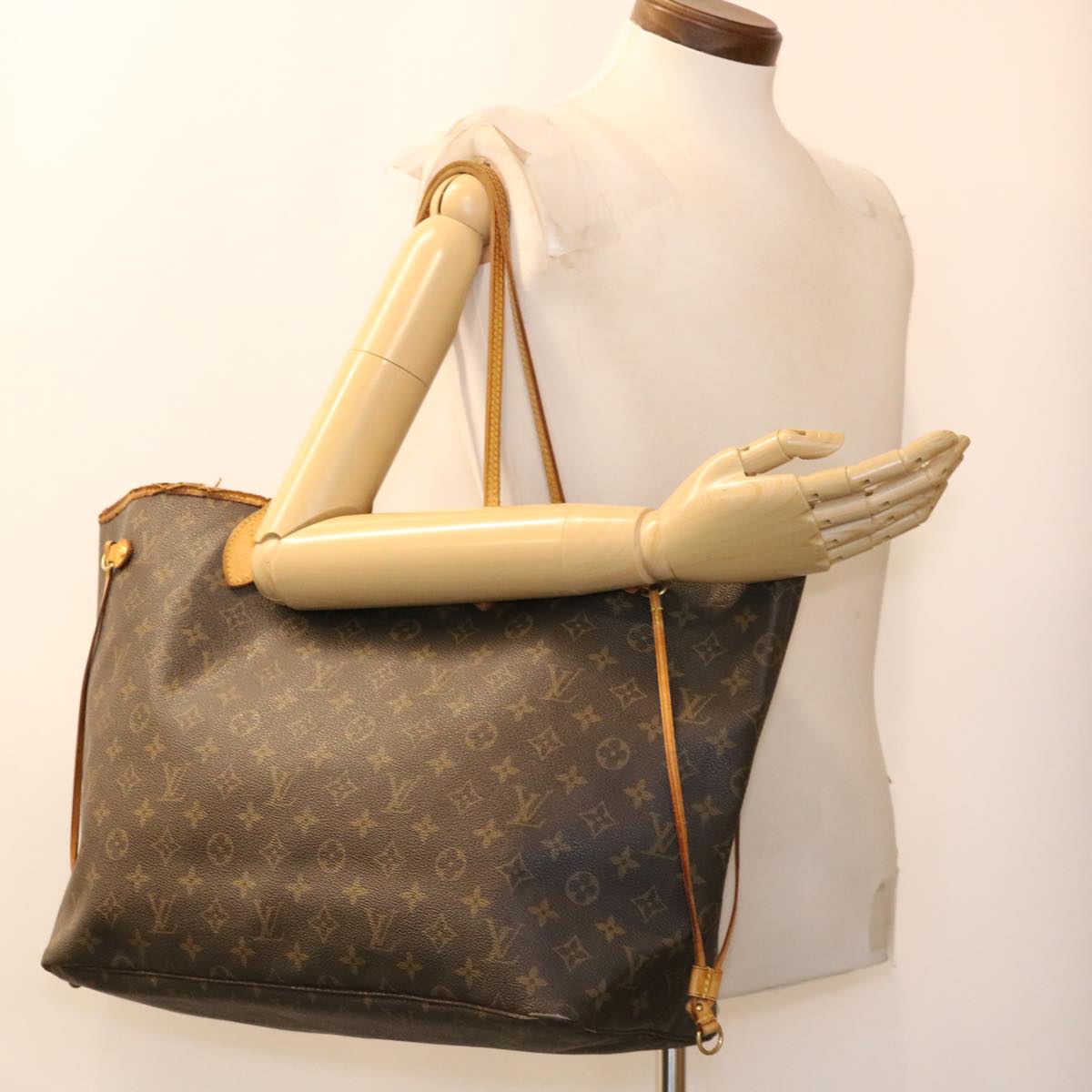 LOUIS VUITTON Monogram Neverfull GM Tote Bag M40157 LV Auth 38538