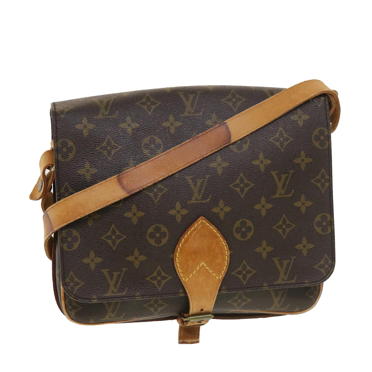 LOUIS VUITTON Monogram Cartouchiere GM Shoulder Bag M51252 LV Auth 38540