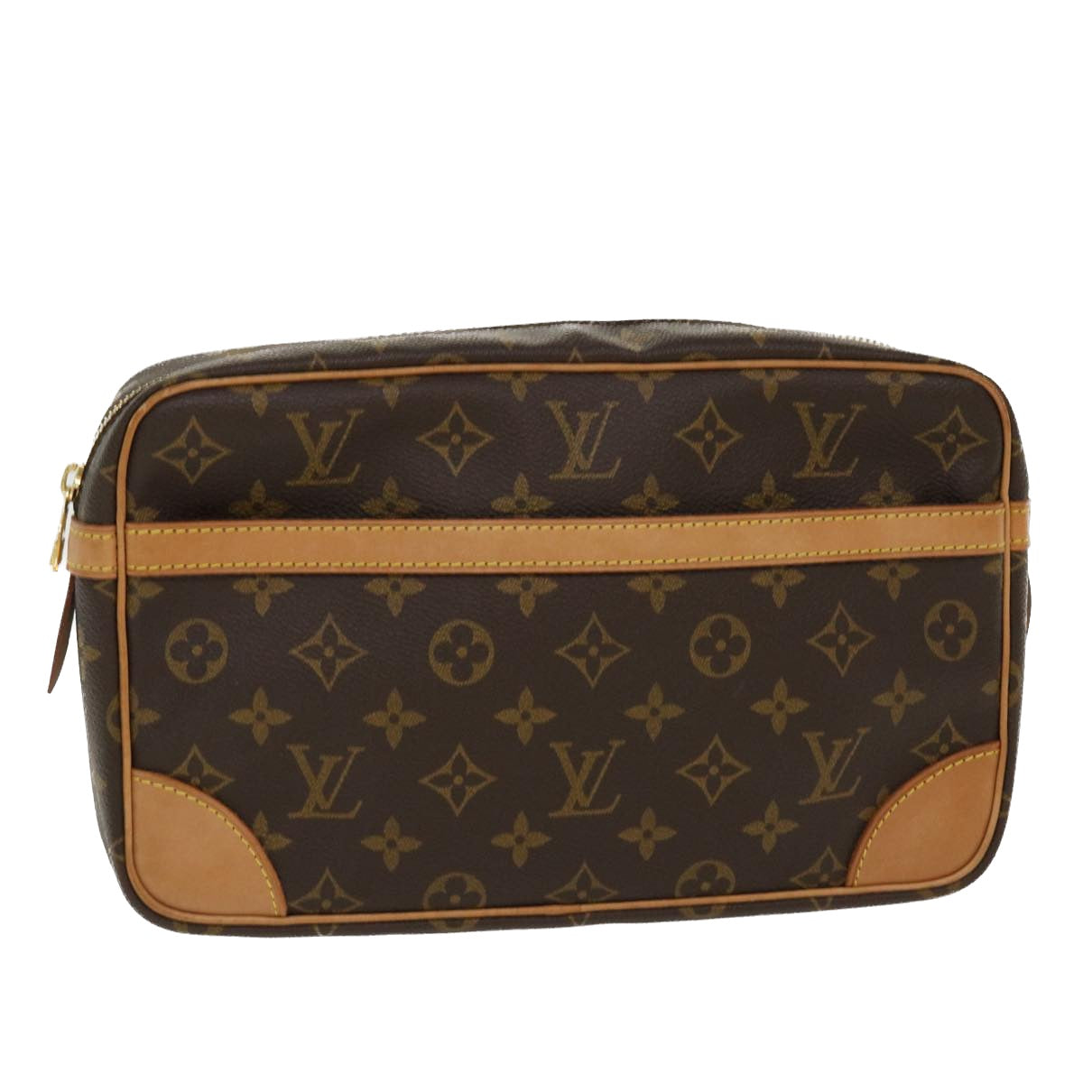 LOUIS VUITTON Monogram Compiegne 28 Clutch Bag M51845 LV Auth 38544