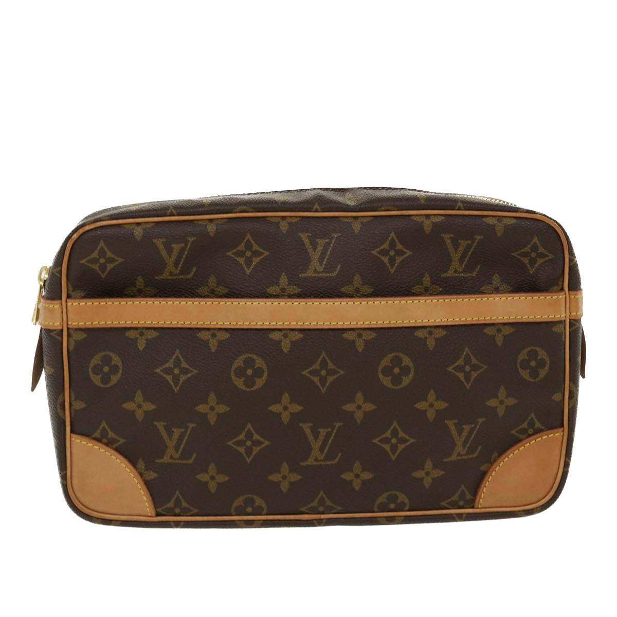 LOUIS VUITTON Monogram Compiegne 28 Clutch Bag M51845 LV Auth 38544