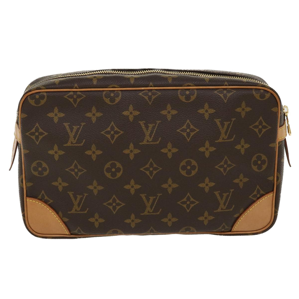 LOUIS VUITTON Monogram Compiegne 28 Clutch Bag M51845 LV Auth 38544