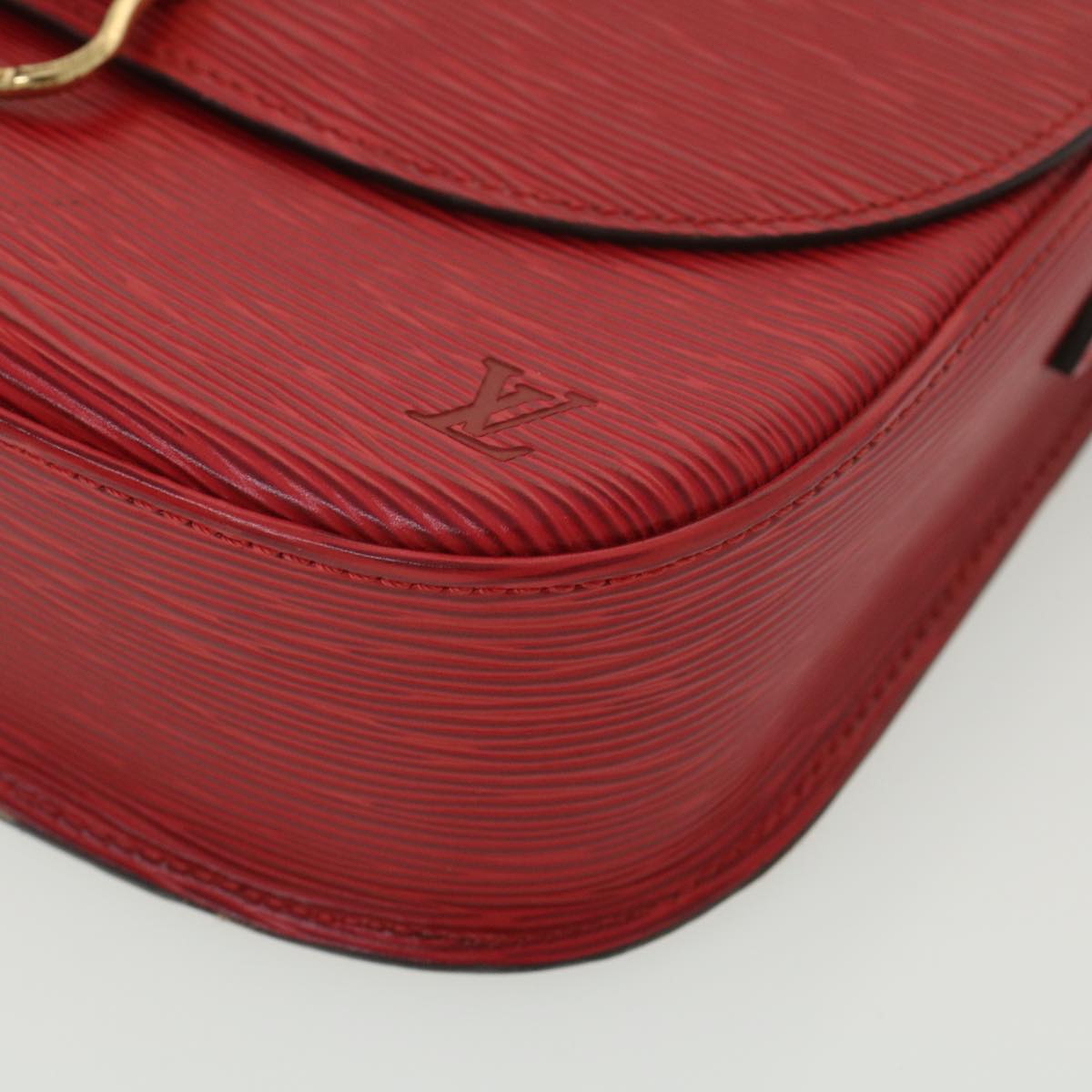 LOUIS VUITTON Epi Saint Cloud GM Shoulder Bag Red M52197 LV Auth 38560