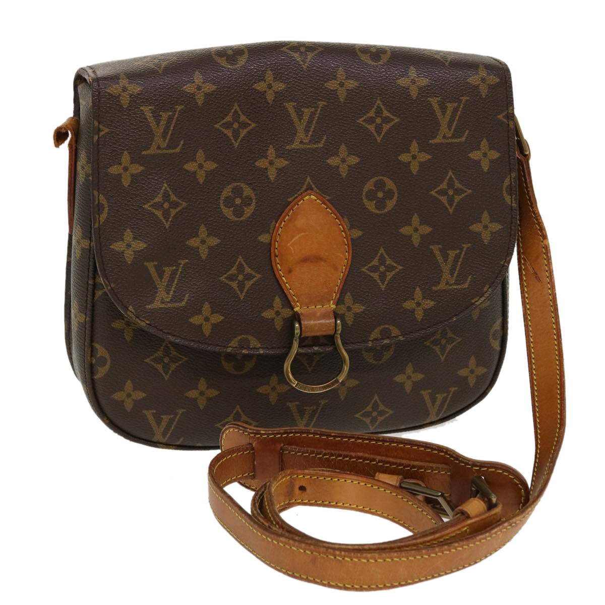 LOUIS VUITTON Monogram Saint Cloud GM Shoulder Bag M51242 LV Auth 38581