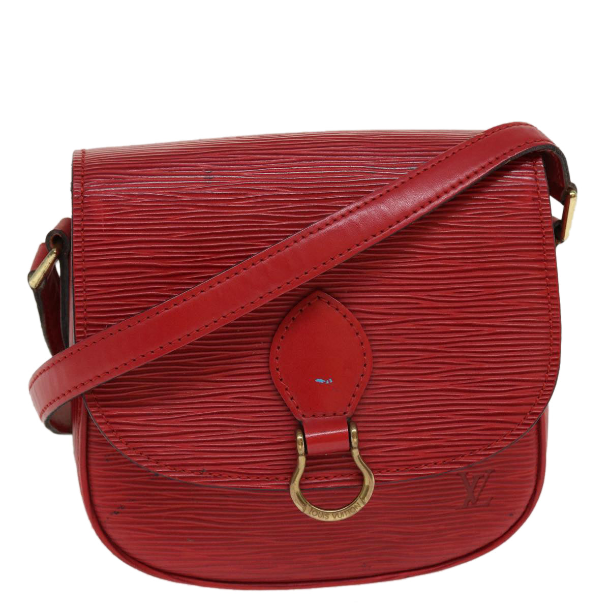 LOUIS VUITTON Epi Saint Cloud PM Shoulder Bag Red M52217 LV Auth 38586