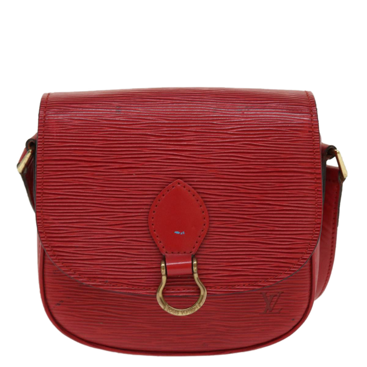 LOUIS VUITTON Epi Saint Cloud PM Shoulder Bag Red M52217 LV Auth 38586