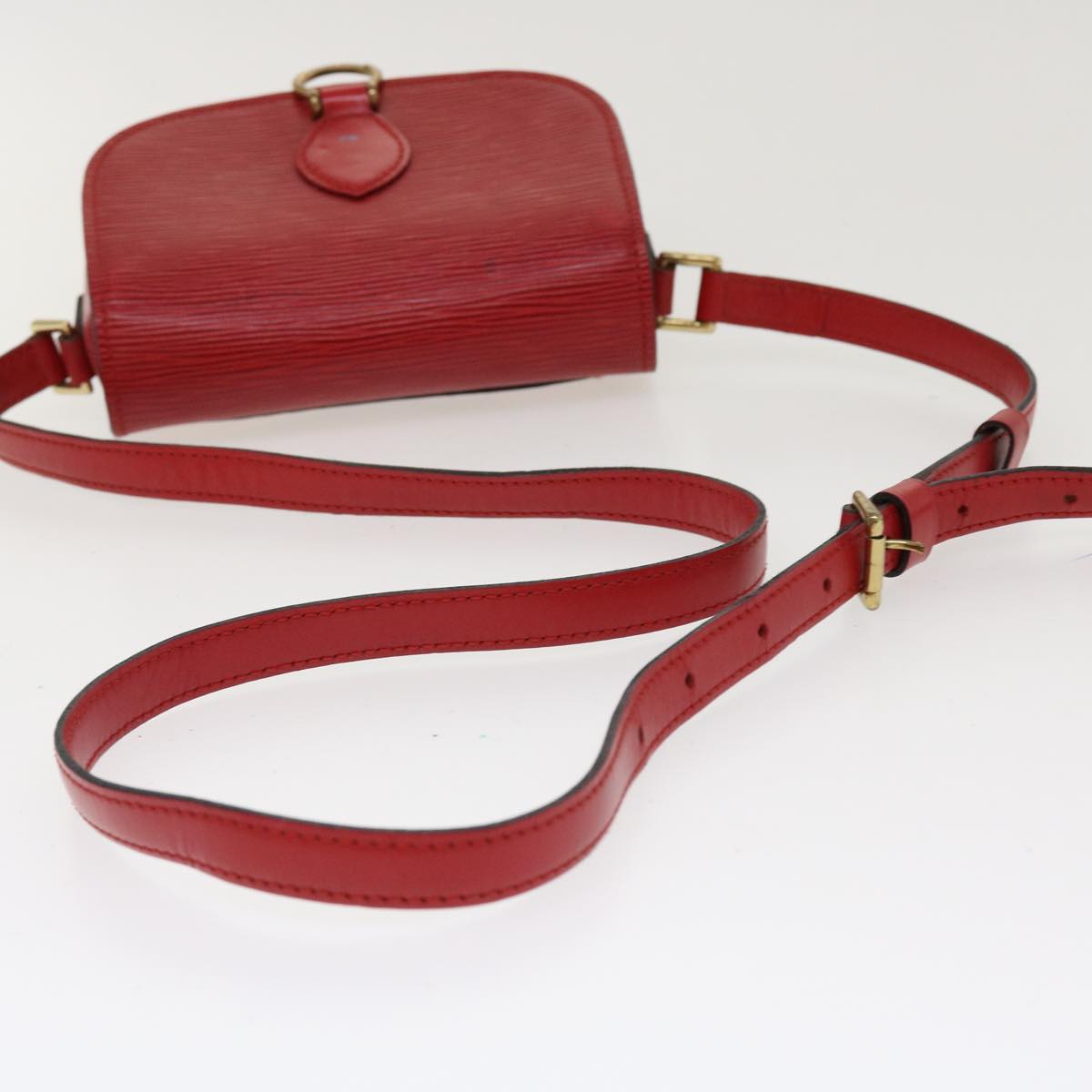 LOUIS VUITTON Epi Saint Cloud PM Shoulder Bag Red M52217 LV Auth 38586