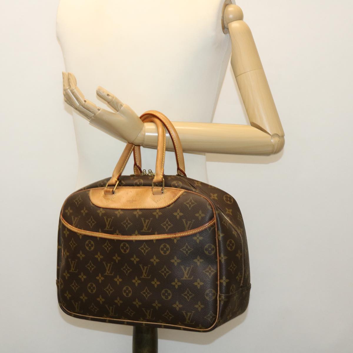 LOUIS VUITTON Monogram Deauville Hand Bag M47270 LV Auth 38589