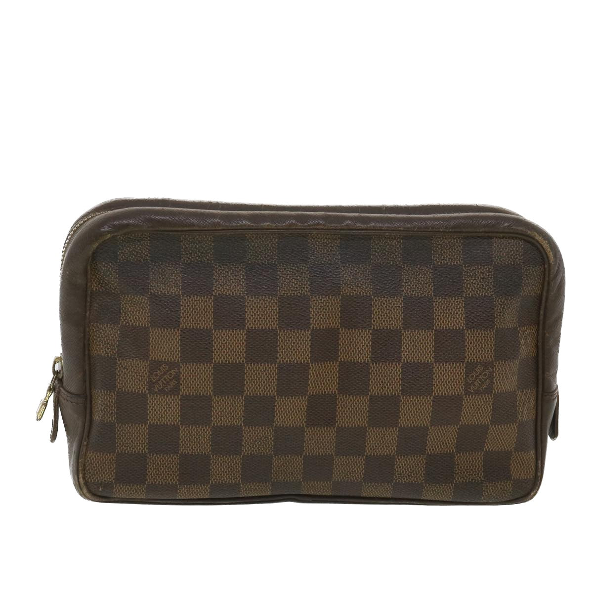 LOUIS VUITTON Damier Ebene Trousse Toilette Clutch Bag N47623 LV Auth 38596