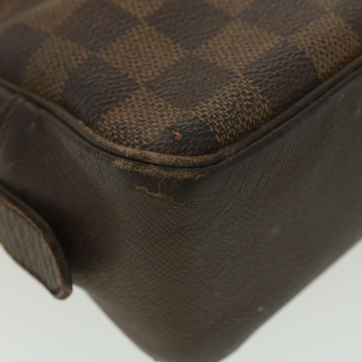 LOUIS VUITTON Damier Ebene Trousse Toilette Clutch Bag N47623 LV Auth 38596