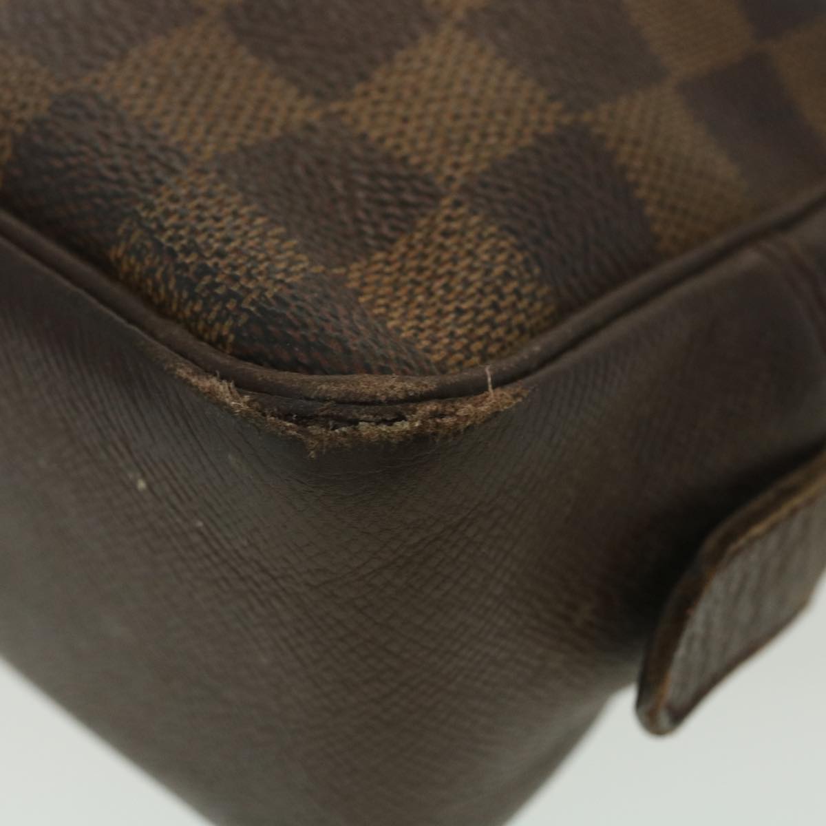 LOUIS VUITTON Damier Ebene Trousse Toilette Clutch Bag N47623 LV Auth 38596