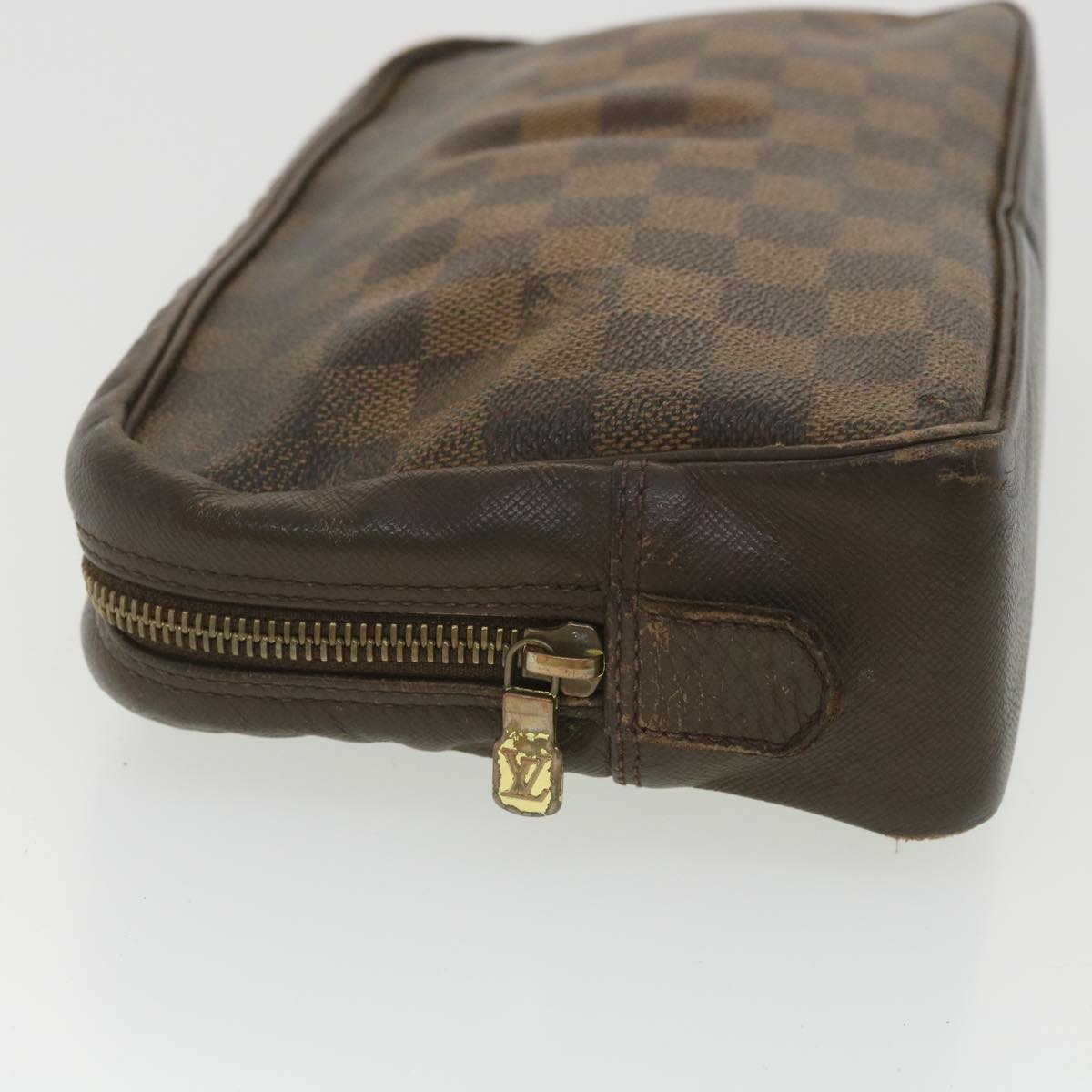 LOUIS VUITTON Damier Ebene Trousse Toilette Clutch Bag N47623 LV Auth 38596