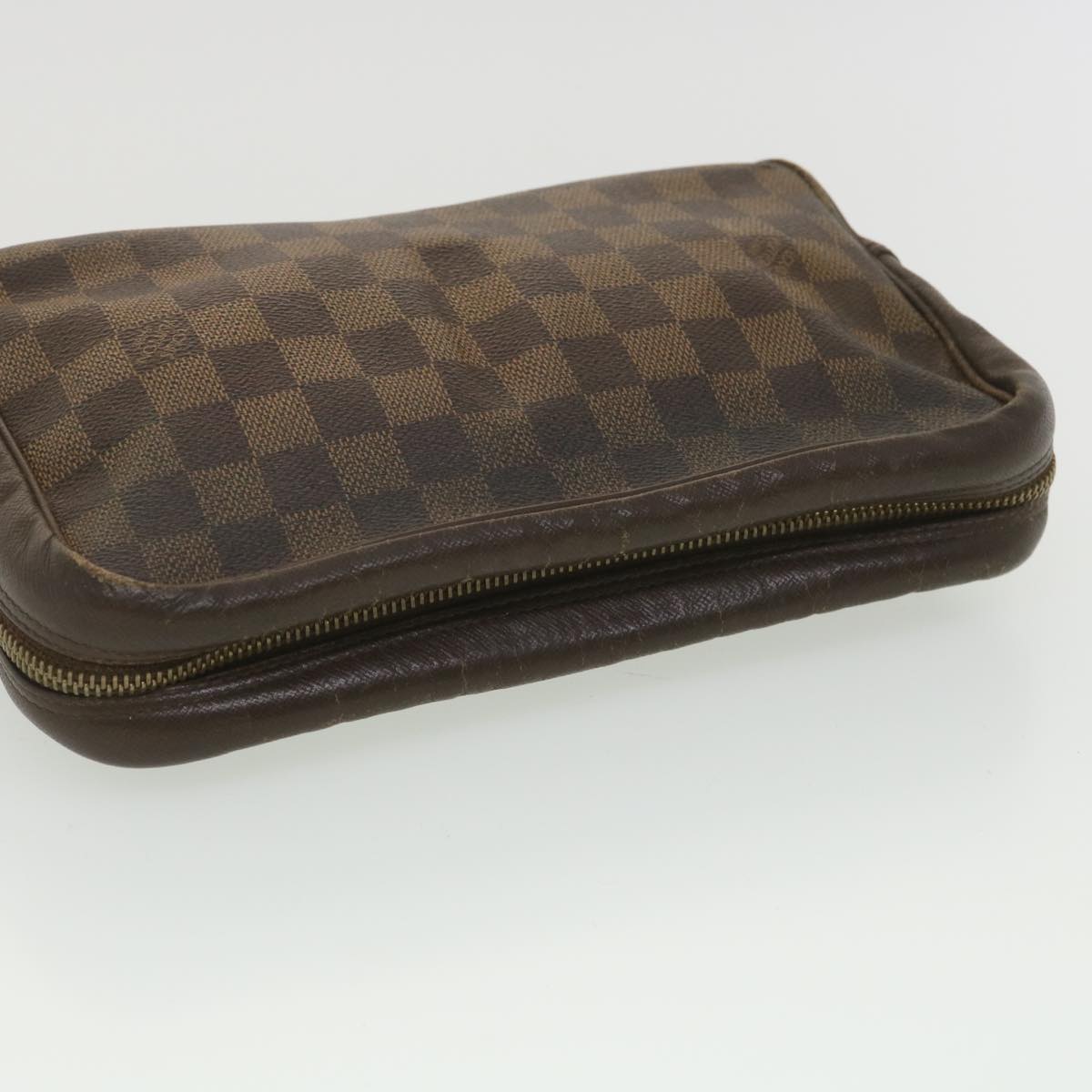 LOUIS VUITTON Damier Ebene Trousse Toilette Clutch Bag N47623 LV Auth 38596