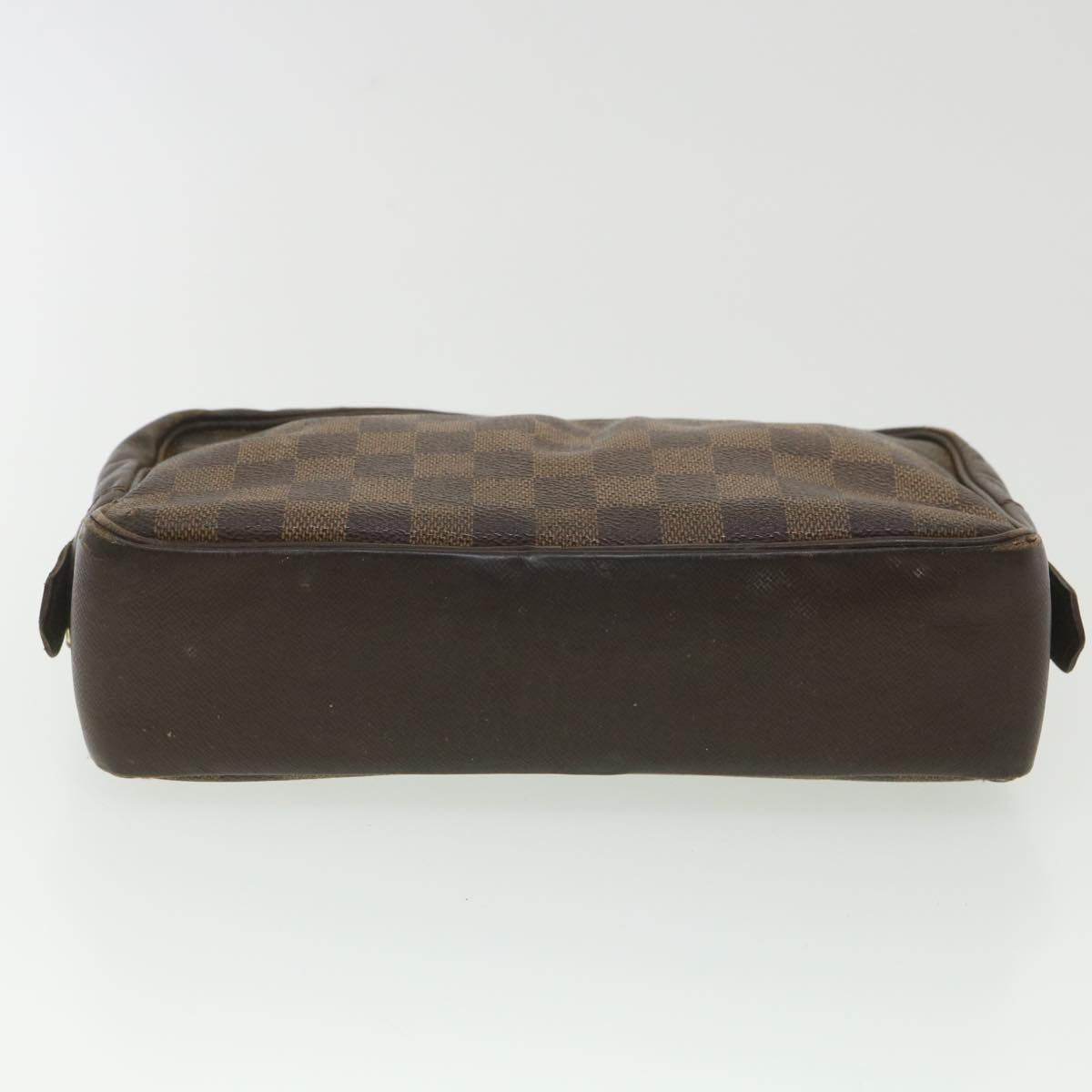 LOUIS VUITTON Damier Ebene Trousse Toilette Clutch Bag N47623 LV Auth 38596