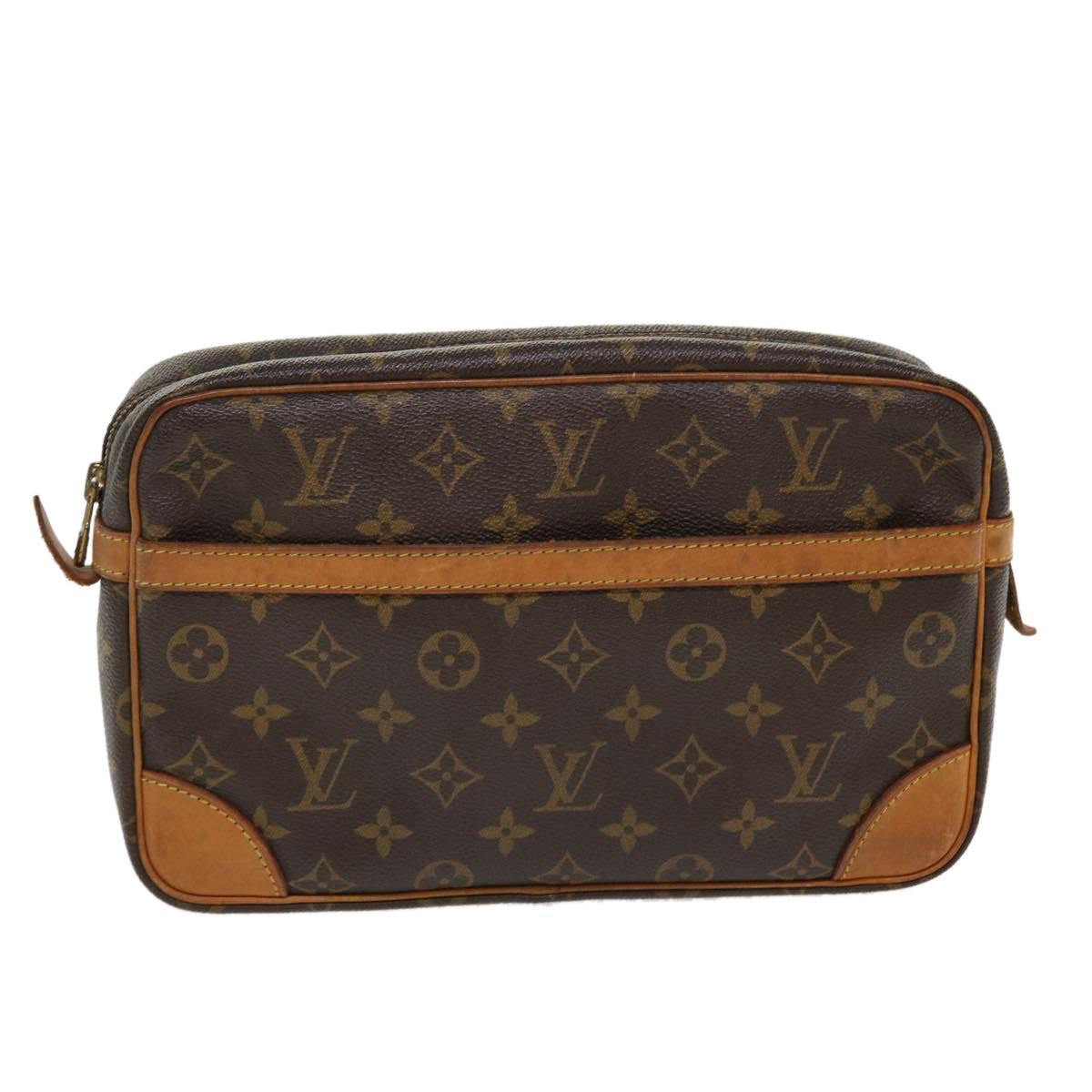 LOUIS VUITTON Monogram Compiegne 28 Clutch Bag M51845 LV Auth 38598