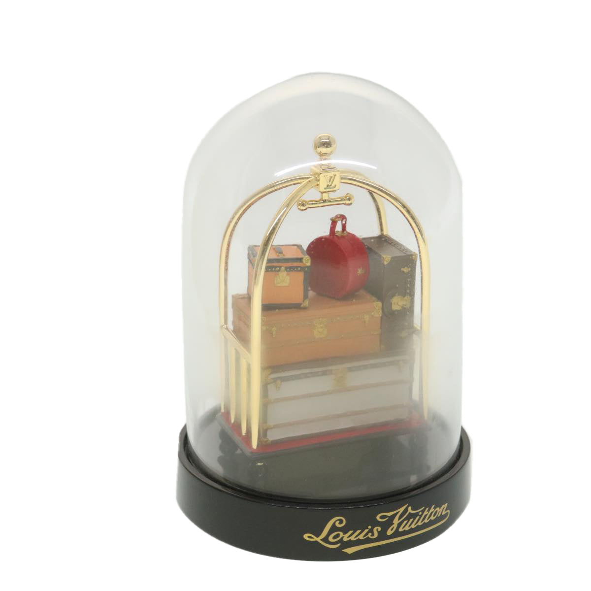 LOUIS VUITTON Hotel Trolley Snow Globe Clear M99407 LV Auth 38600A