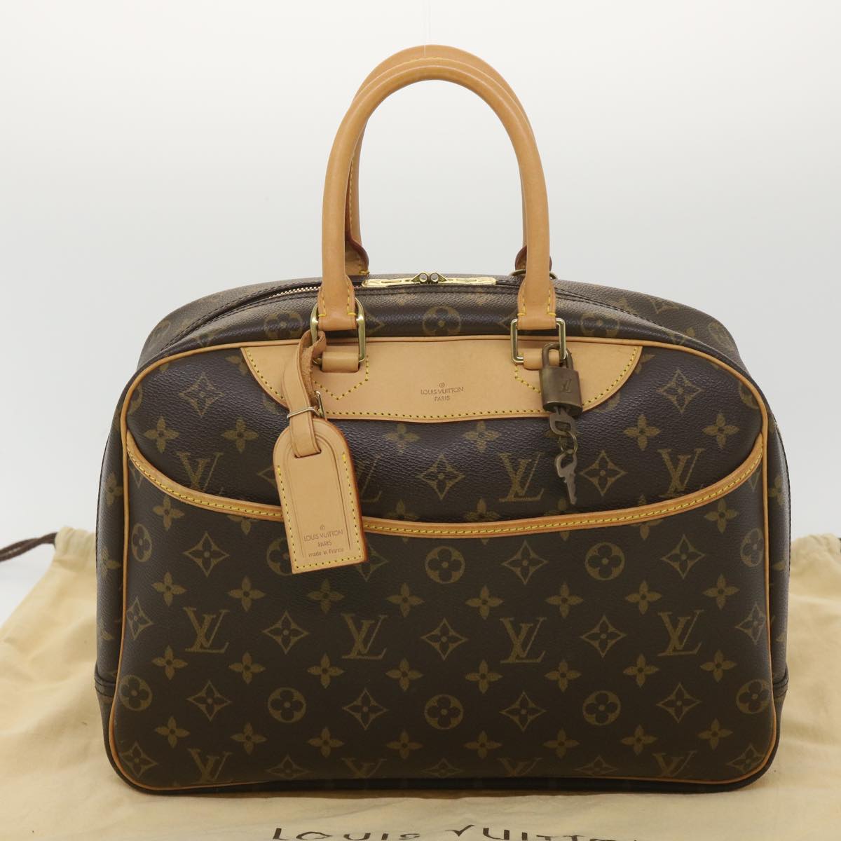 LOUIS VUITTON Monogram Deauville Hand Bag M47270 LV Auth 38636