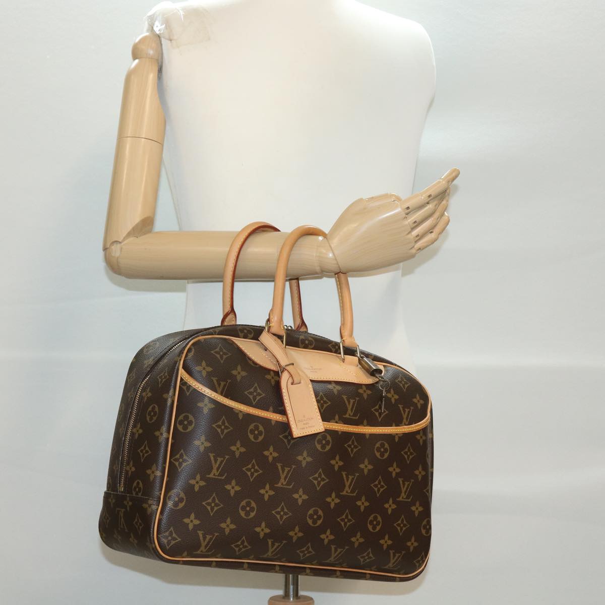 LOUIS VUITTON Monogram Deauville Hand Bag M47270 LV Auth 38636