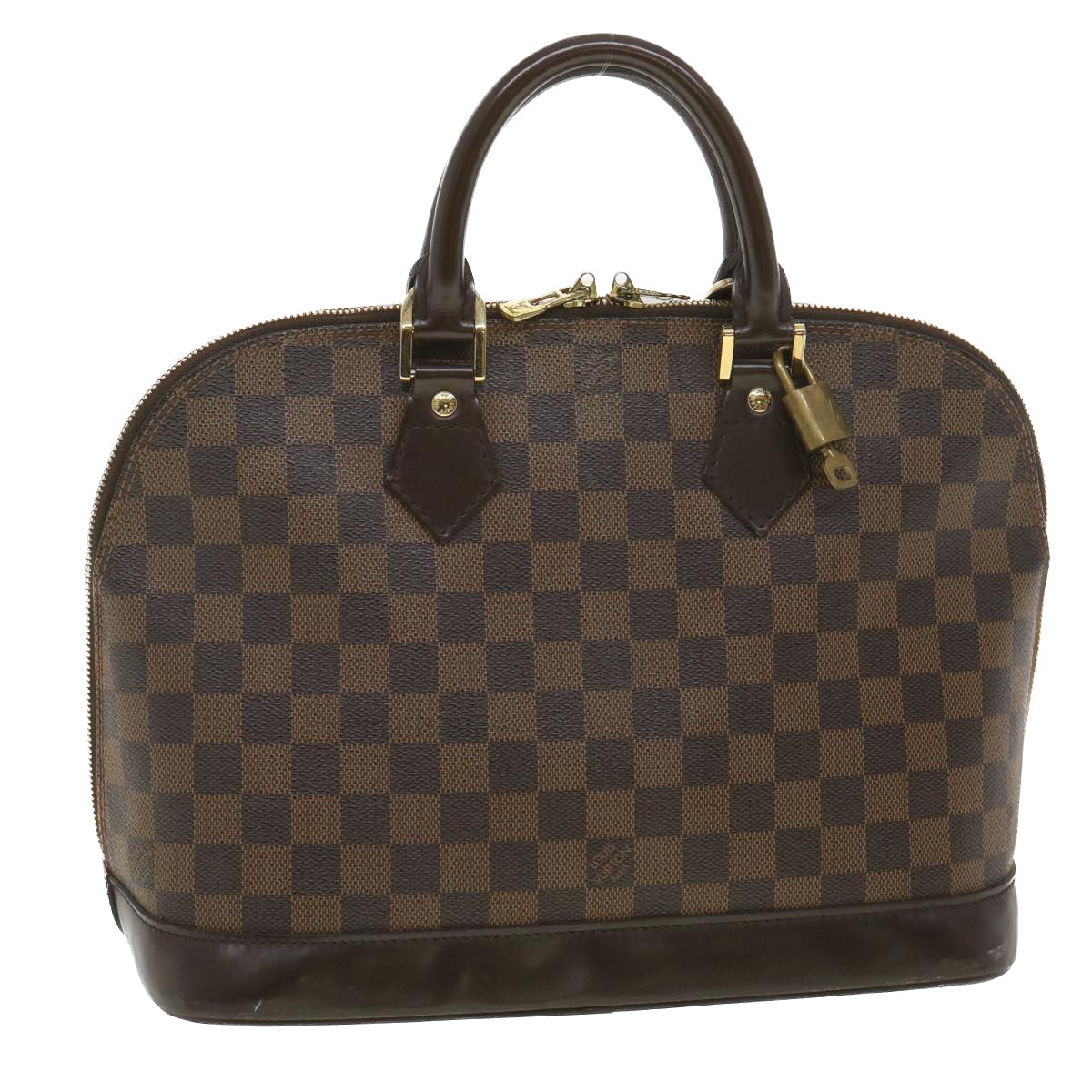 LOUIS VUITTON Damier Ebene Alma Hand Bag N51131 LV Auth 38661