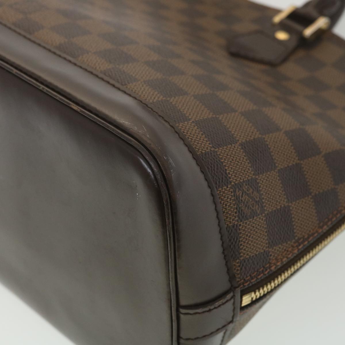 LOUIS VUITTON Damier Ebene Alma Hand Bag N51131 LV Auth 38661