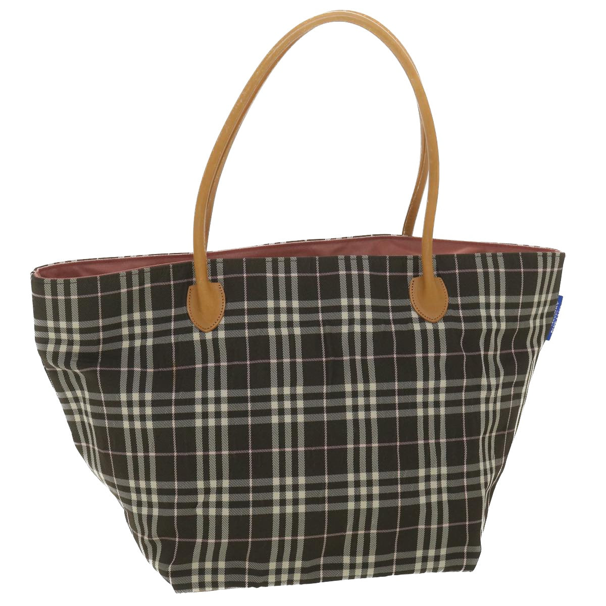 BURBERRY Nova Check Shoulder Bag Nylon Brown Auth 38662