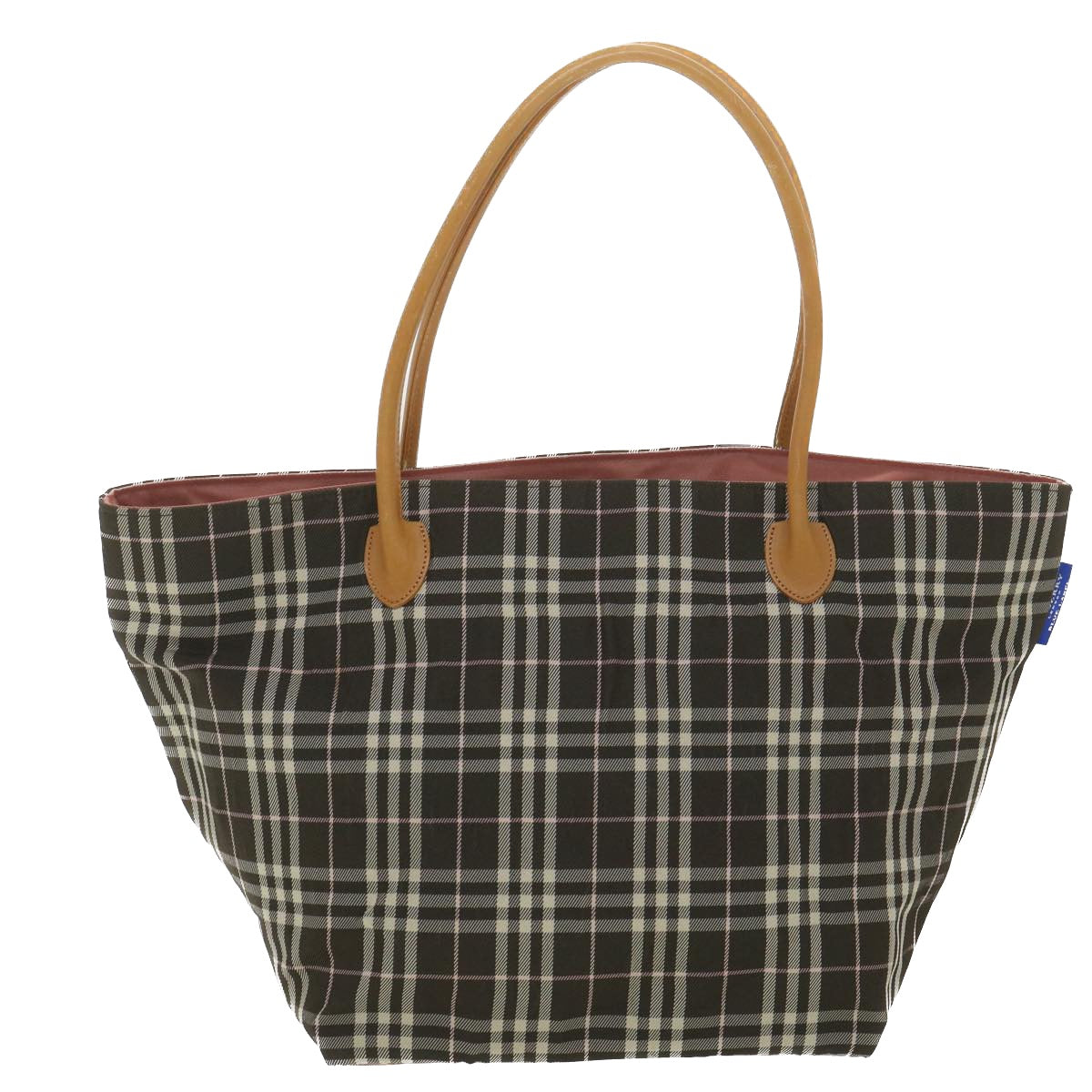 BURBERRY Nova Check Shoulder Bag Nylon Brown Auth 38662