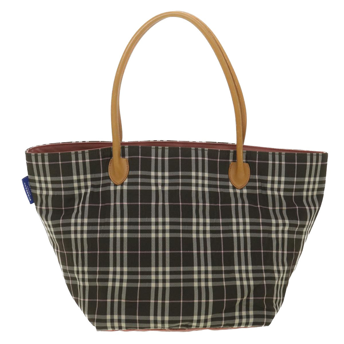 BURBERRY Nova Check Shoulder Bag Nylon Brown Auth 38662 - 0