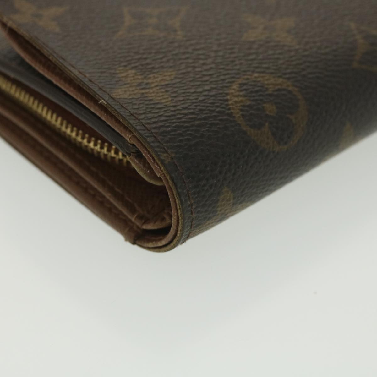 LOUIS VUITTON Monogram Porte Monnaie Billets Tresor Wallet M61730 LV Auth 38663