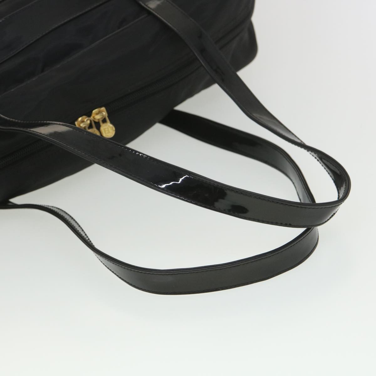 FENDI Shoulder Bag Nylon Black Auth 38669