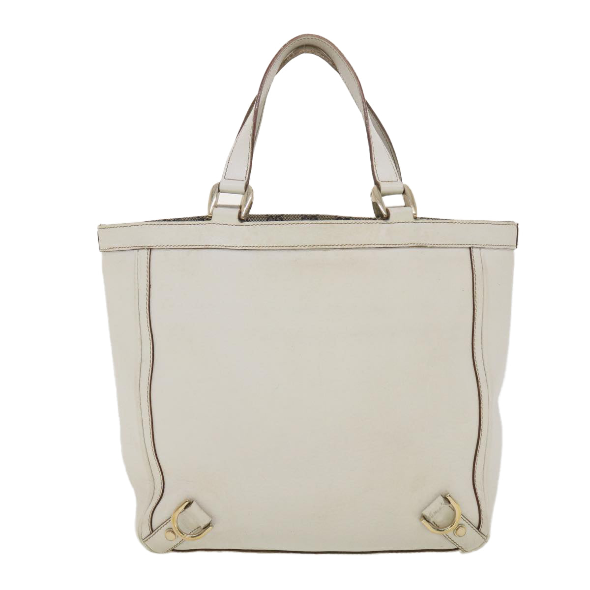 GUCCI Shoulder Bag Leather White 130739 Auth 38678 - 0