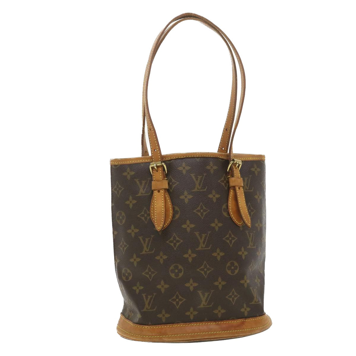 LOUIS VUITTON Monogram Bucket PM Shoulder Bag M42238 LV Auth 38706