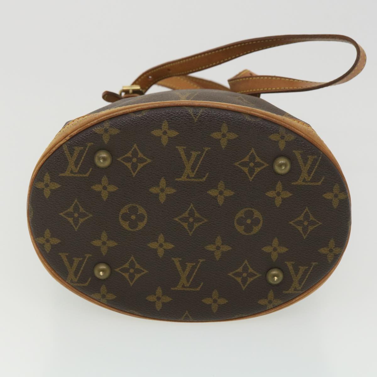 LOUIS VUITTON Monogram Bucket PM Shoulder Bag M42238 LV Auth 38706