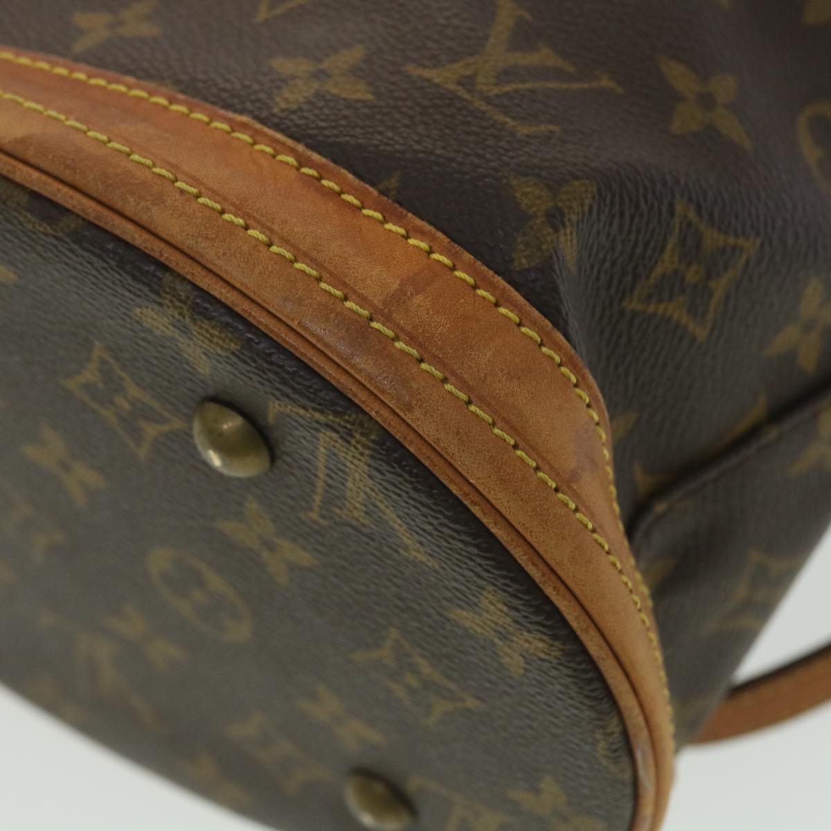 LOUIS VUITTON Monogram Bucket PM Shoulder Bag M42238 LV Auth 38706