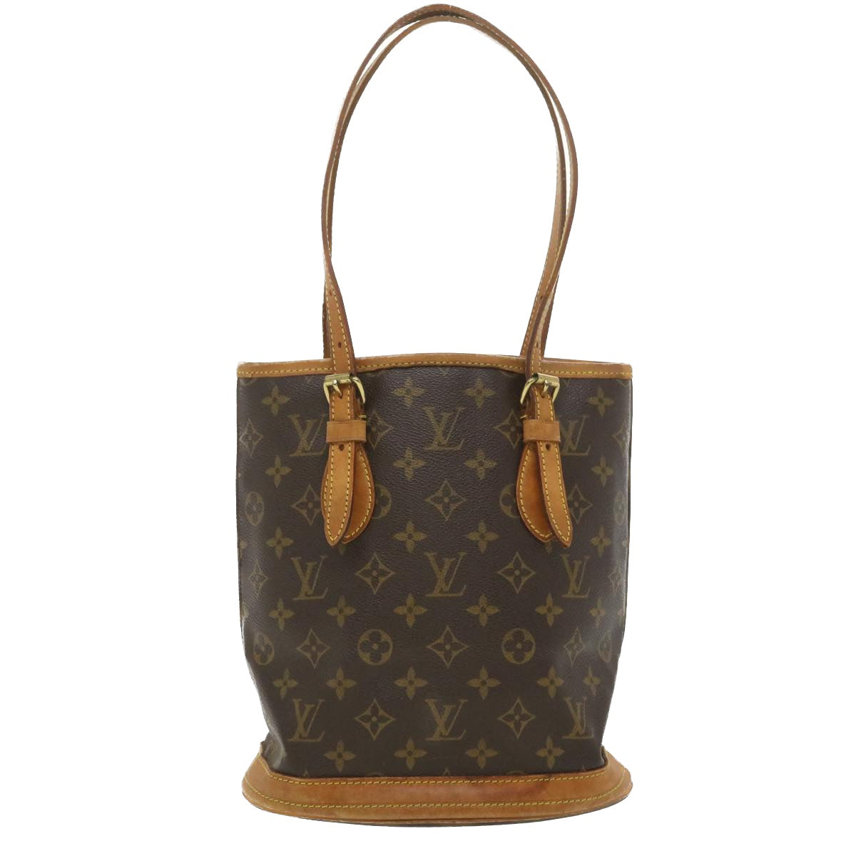 LOUIS VUITTON Monogram Bucket PM Shoulder Bag M42238 LV Auth 38706