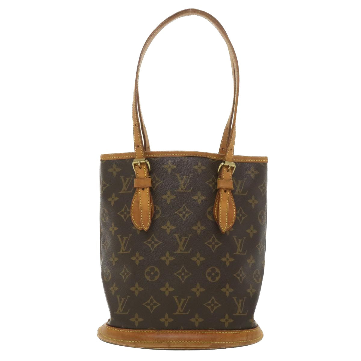 LOUIS VUITTON Monogram Bucket PM Shoulder Bag M42238 LV Auth 38706