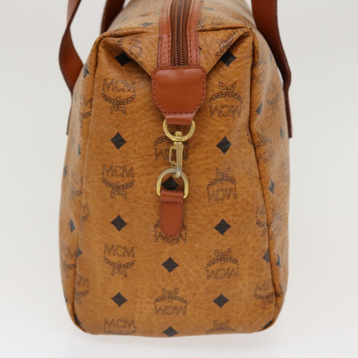 MCM Visest Shoulder Bag PVC Leather Brown Auth 38719
