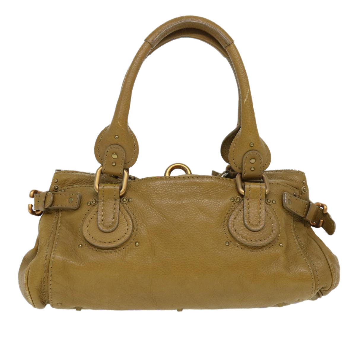 Chloe Paddington Hand Bag Leather Beige 03 06 51 5366 Auth 38736 - 0