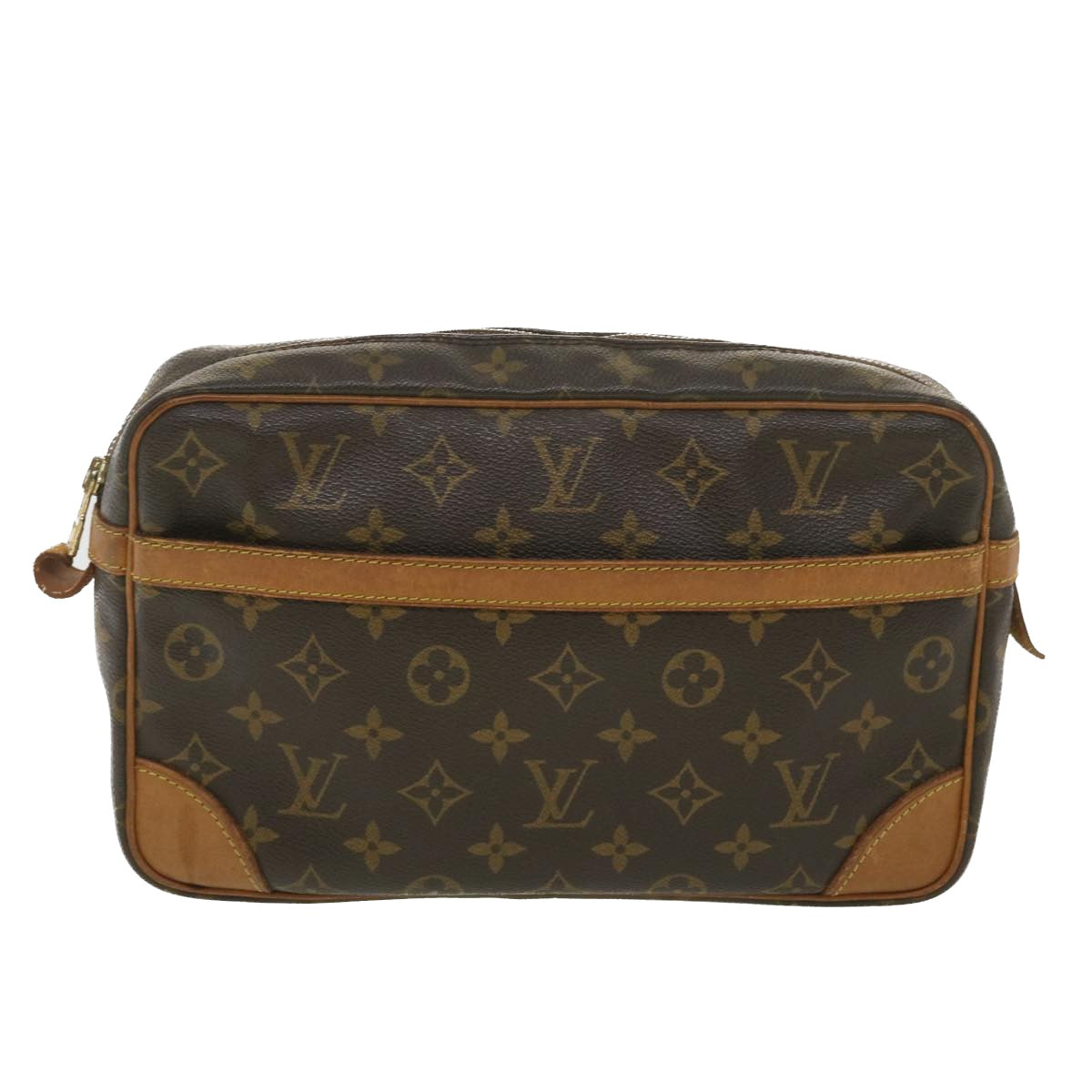 LOUIS VUITTON Monogram Compiegne 28 Clutch Bag M51845 LV Auth 38754